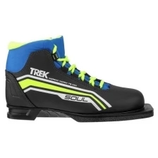 Trek Ботинки лыжные TREK Soul IK NN75, цвет чёрный, лайм неон, размер 35